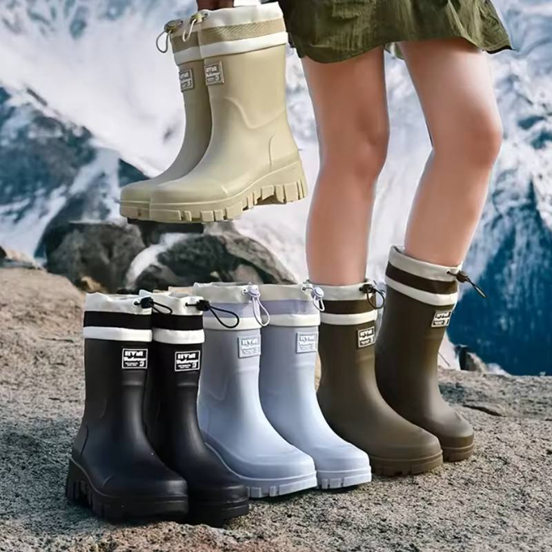 Family-sized Waterproof Non-slip Rain Boots for Outdoor Activities, Matching Designs