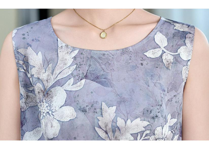 Set Elegant de Vară din Două Piese pentru Femei Mature - Palton și Rochie de Inspirație Tradițională Chineză