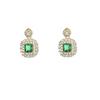 Luxury Simple Double Heart-shaped Necklace Earrings Sets Exquisite Zircon Ear Studs Pendant Chain Women's Wedding Jewelry Gifts