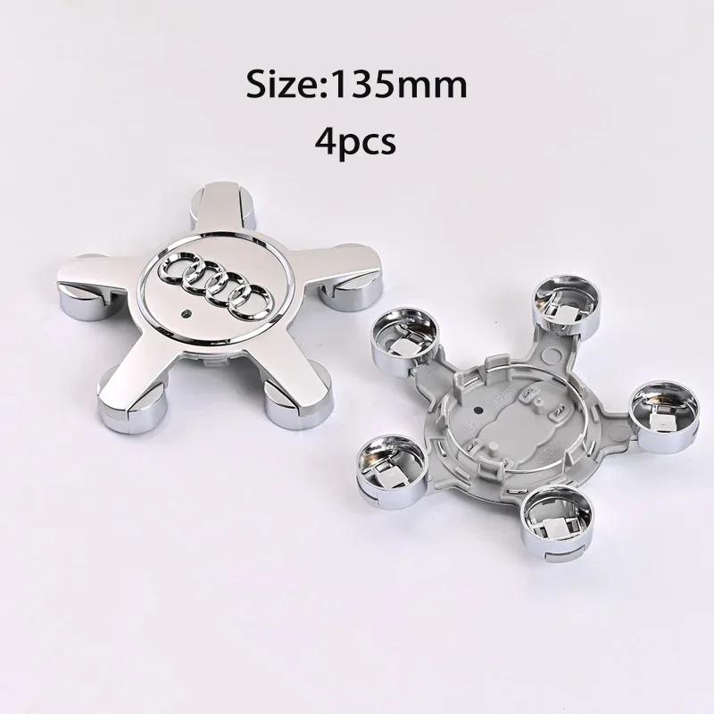 Hub Caps Hot For Audi 4pcs 60mm 61mm 68mm 69mm Audi Hub Caps Car Wheel Center Caps For Audi A1 A2 A3 A4 A5 A6 A7 A8 S3 S6 Q3