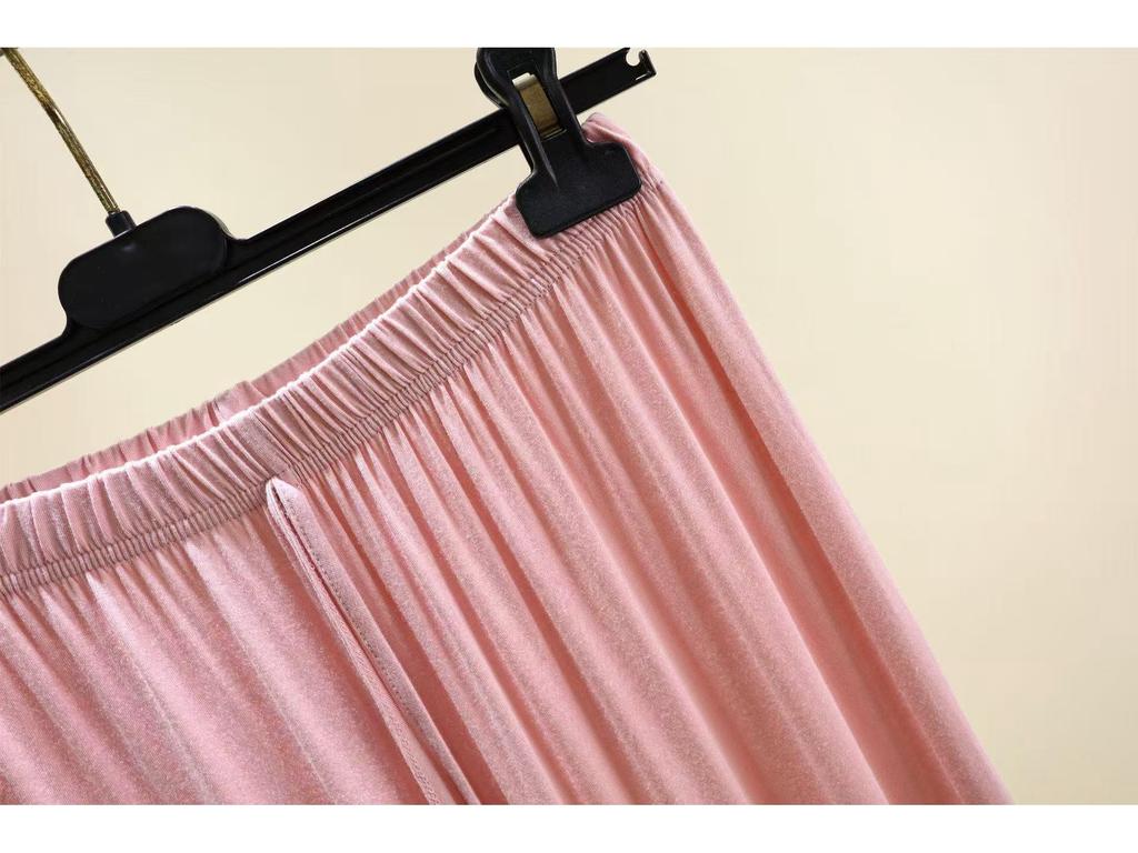 Spring/Summer Women's Plus Size High Waist Lace-Up Straight Leg Pants - Loose, Slimming, Versatile, Casual.