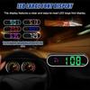 Car Headup Display GPS Digital Speedometer W/ Colorful LED Display Clock