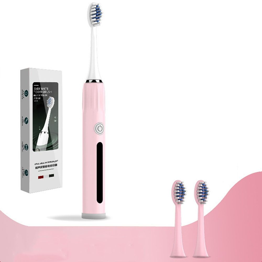 

Электрическая зубная щетка на батарейках, долговечный инструмент для чистки полости рта, детская и взрослая щетка унисекс розовый
