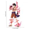 One Piece Anime Peripheral Figurines, Flowing Sakura Luffy Standing Posture Models, Figurines, Home Desktop Decorations