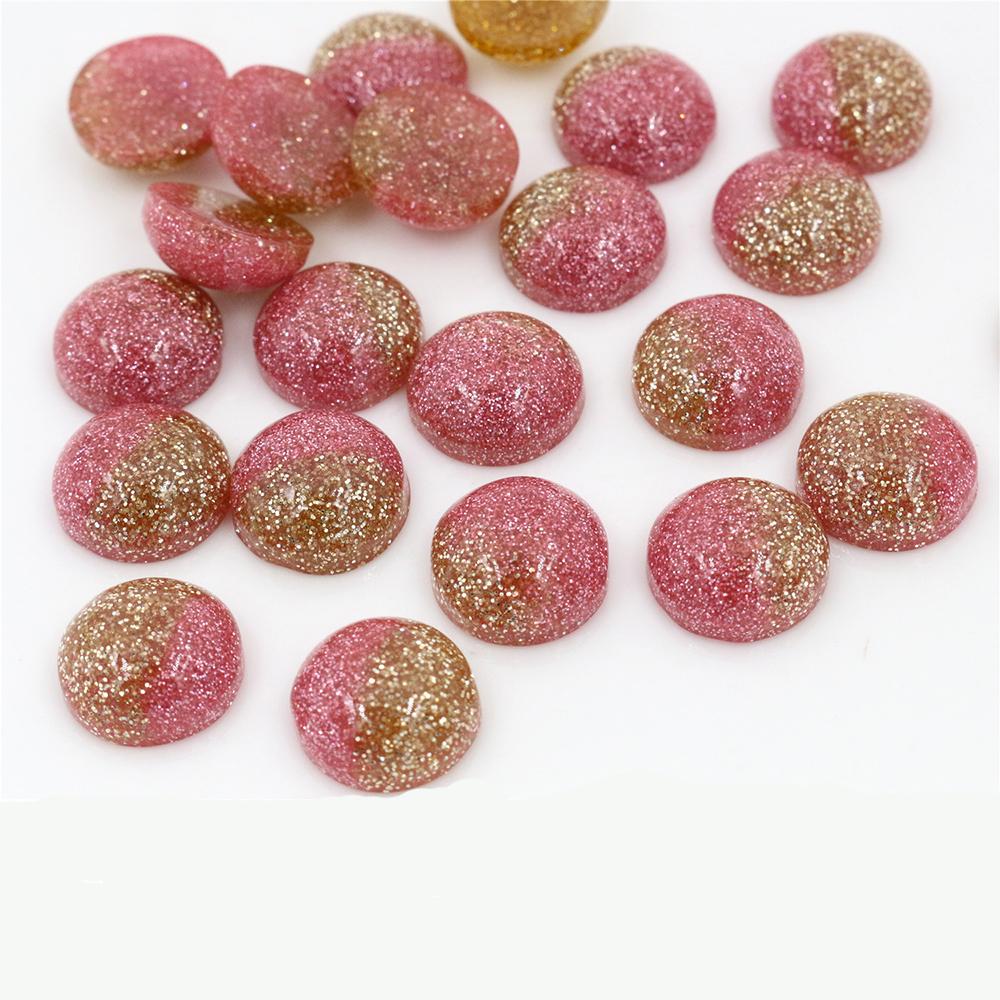 

New New New !! 40pcs 12mm Mix Colors Flat back Resin Cabochons Cameo Fit 12mm Cameo Base Cabochons For Charms Bracelet Necklace