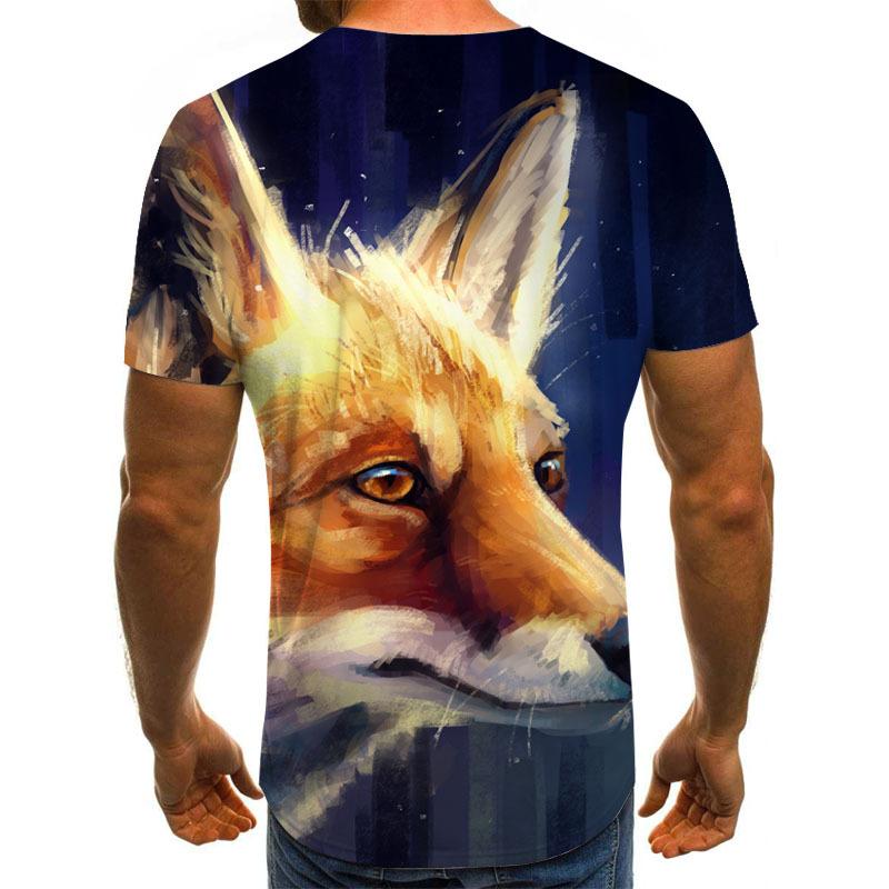 Spring Summer Men's Women's Printed T-shirt Watercolor Cat Art 3D T-shirt Large Size Shirts