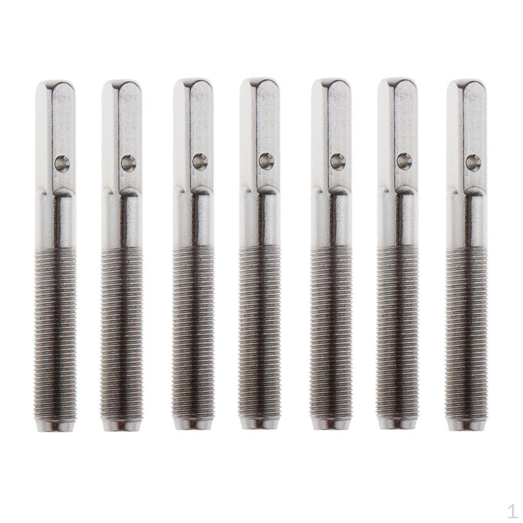 7pcs/set Guitar Solid String Pin Peg Nail Steel For Harp Replacement Parts