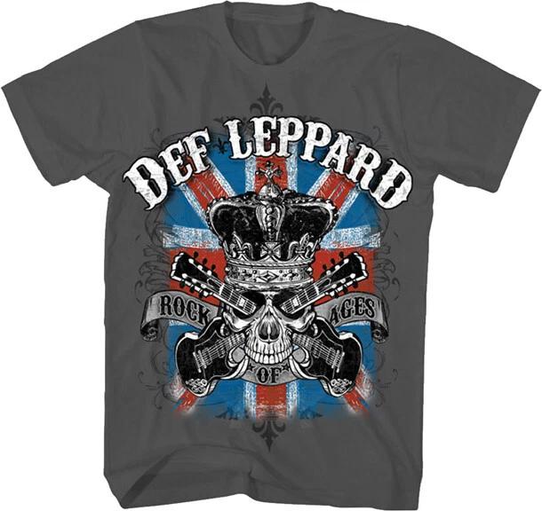 DEF LEPPARD cd lgo ROCK OF AGES Skull Official SHIRT MED New pyromania S