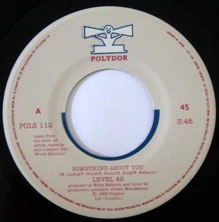 

7inch Record LEVEL 42 Something About You POLS112 Polydor 1985 Canada SoulFunk Used