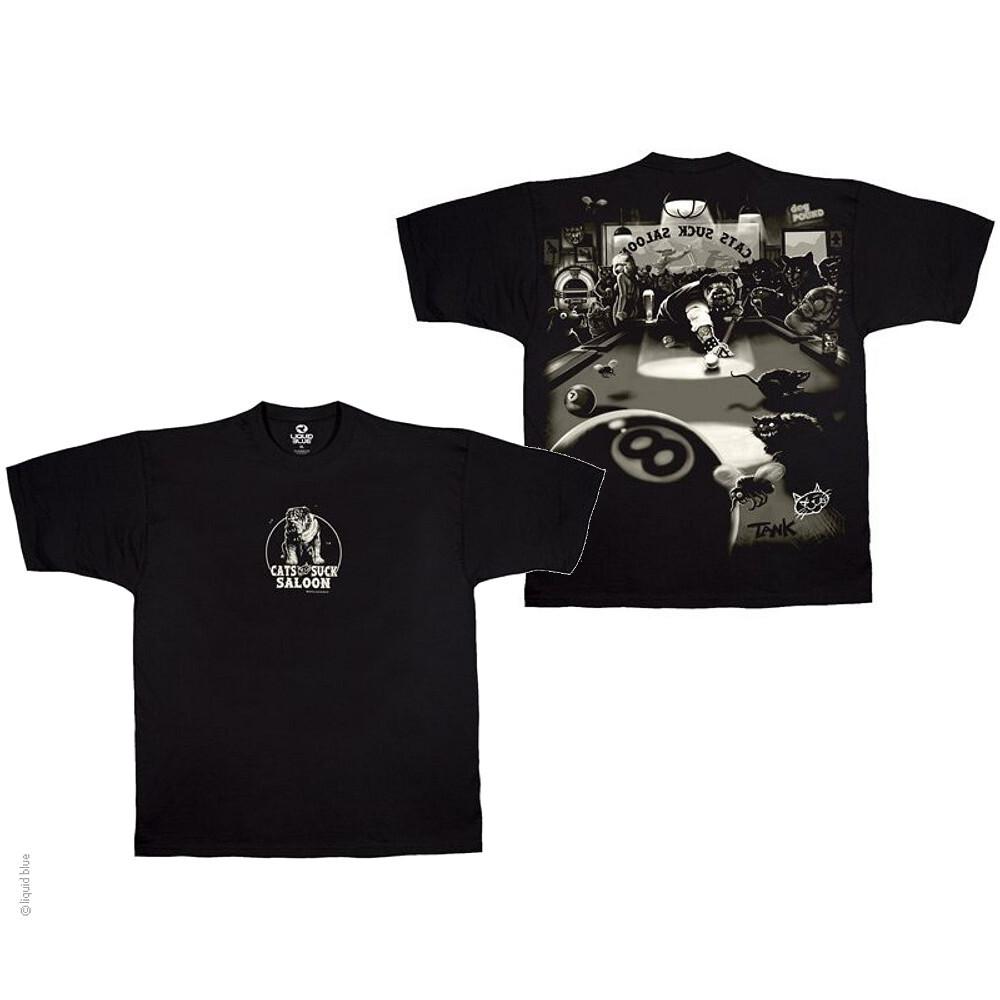 Cats Suck Saloon  Double Sided T-Shirt - FREE SHIPPING S
