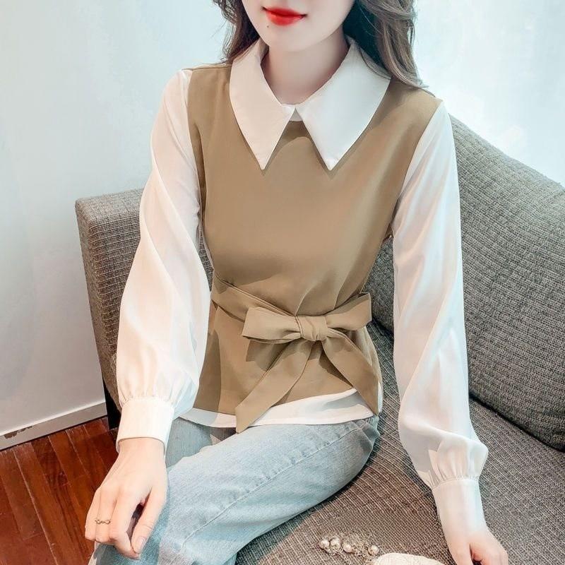 Classic Womens Blouse With Soft Satin Fabric And 3d Pattern For Spring Elegant Style