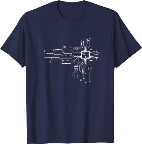 Electrical Electronic Engineer Circuit Graphic Tee Top Anatomical Heart CPU Processor Computer Programmer PCB Board  TShirt
