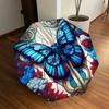 1pc Stained Glass Butterfly Panel Umbrella with Plastic Handle,Suitable for All Seasons Home Travel Outdoor UmbrellaDD137
