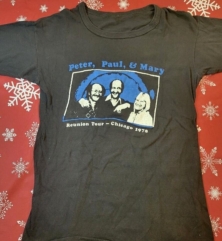 Peter Paul & Mary 1978 Reunion Tour Chicago T Shirt AR836 L