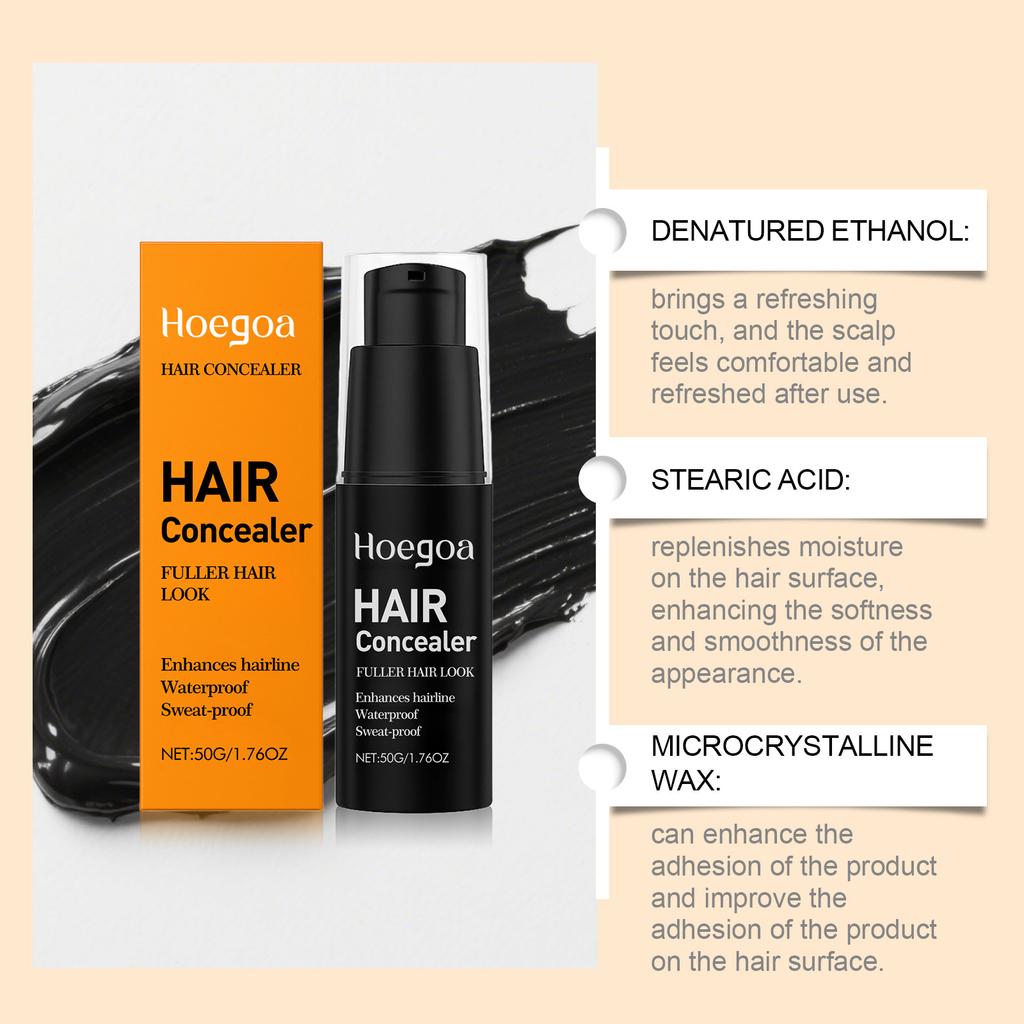 HOEGOA Hair Concealer Powder Cover Thinning Hair Roots Instant Volumizing Scalp Shadow for Women & Men