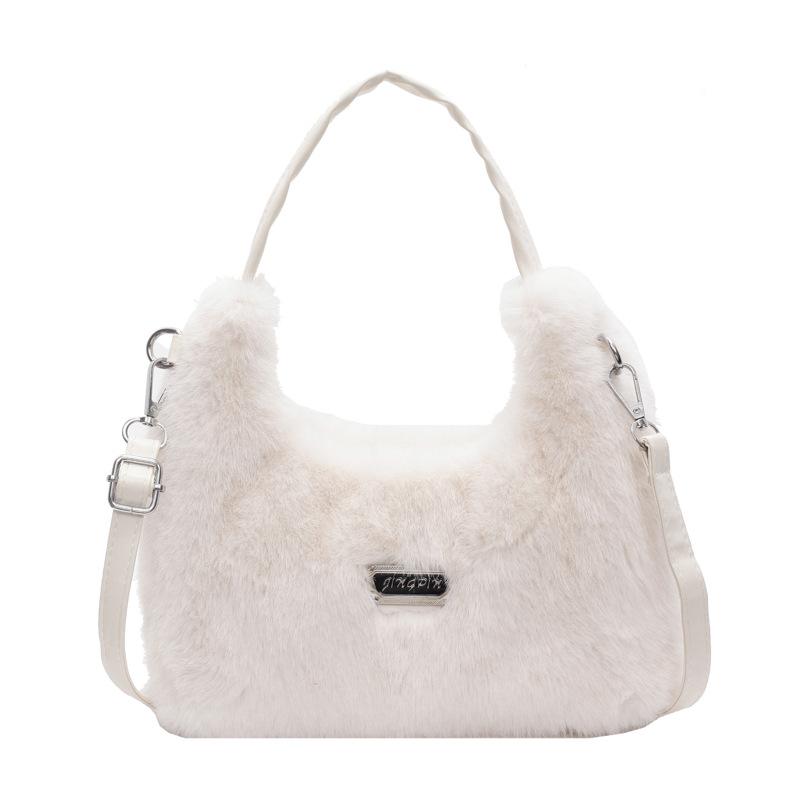 Autumn and Winter Plush Small Bag New Soft Niche Bag Portable Commuter Versatile Wool Bag Messenger Bag Female