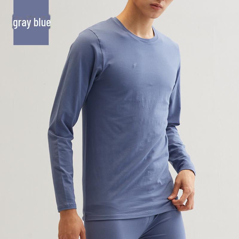 Men's Pure Cotton Thermal Underwear Set: Autumn Tops & Trousers, Spring/Autumn Lightweight Cotton Sweater