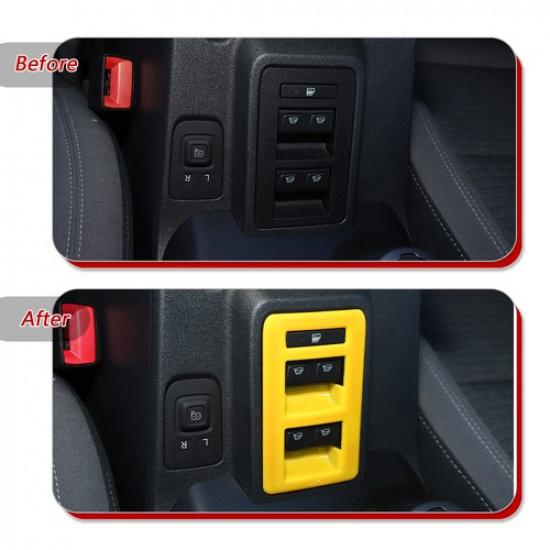ABS Window Switch Control Panel Decor Trim Cover Yellow For Ford Bronco -25