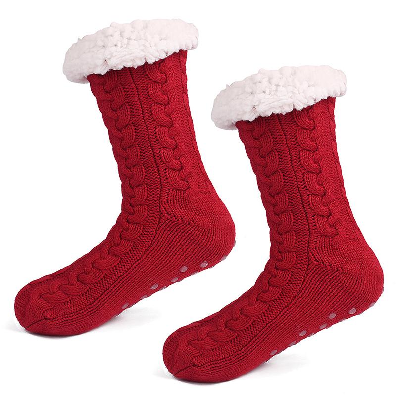 New Men Home Thermal Socks Winter Warm Short Cotton Thick Sleeping Soft Fluffy Slip Non Floor house fuzzy slipper Sock Male Grip
