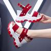 Platform Sandals Women Summer Chunky High Heels Female Wedges Shoes for Women Fish Toe Red Sandalia