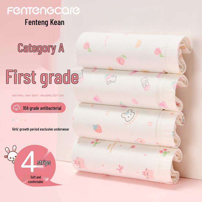 

Fentengcare Girls Class A Cotton Animal Print Boxer Briefs 4-Pack 120 (for 35-45 lbs)