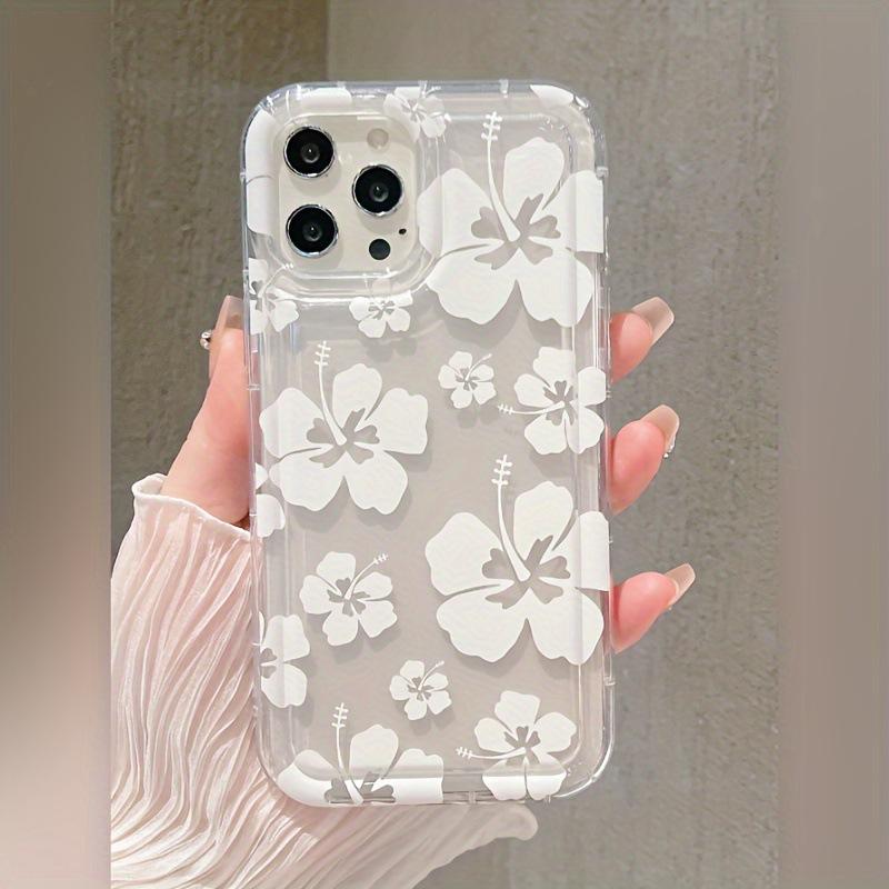 Simple full screen flower apple 15 mobile phone case iphone14promax soft rubber 13/12/11 all-inclusive anti-drop xr