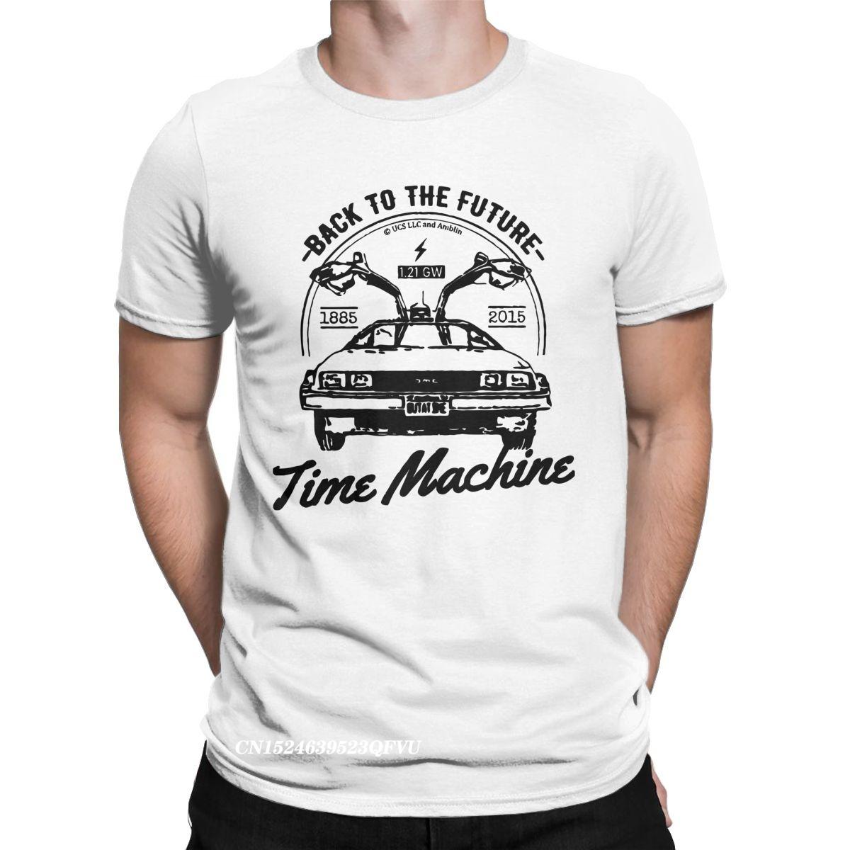 

Back To The Future Time Machine Retro Logo Tops T Shirts Men Casual Tee Shirt Round Neck BTTF Tee Shirt Harajuku Graphic S разноцветный
