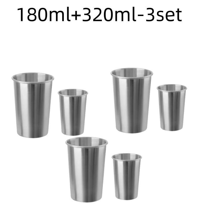 Stainless Steel Metal Cup Beer Cups White Wine Glass Coffee Tumbler Travel Camping Mugs Drinking Tea Mug Set Outdoor