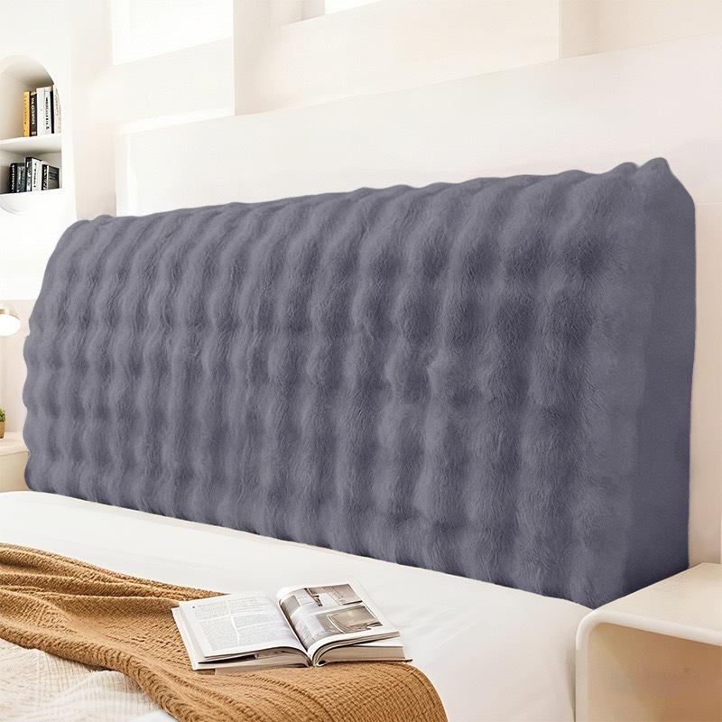 Elastic Upholstered Headboard Cover - Soft, Dustproof & Thickened Protector for Solid Wood Headboards