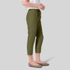 Women's Summer Casual Linen Pants Elastic Waist Loose Straight Nine-Point Pants Beach Pants With Pockets