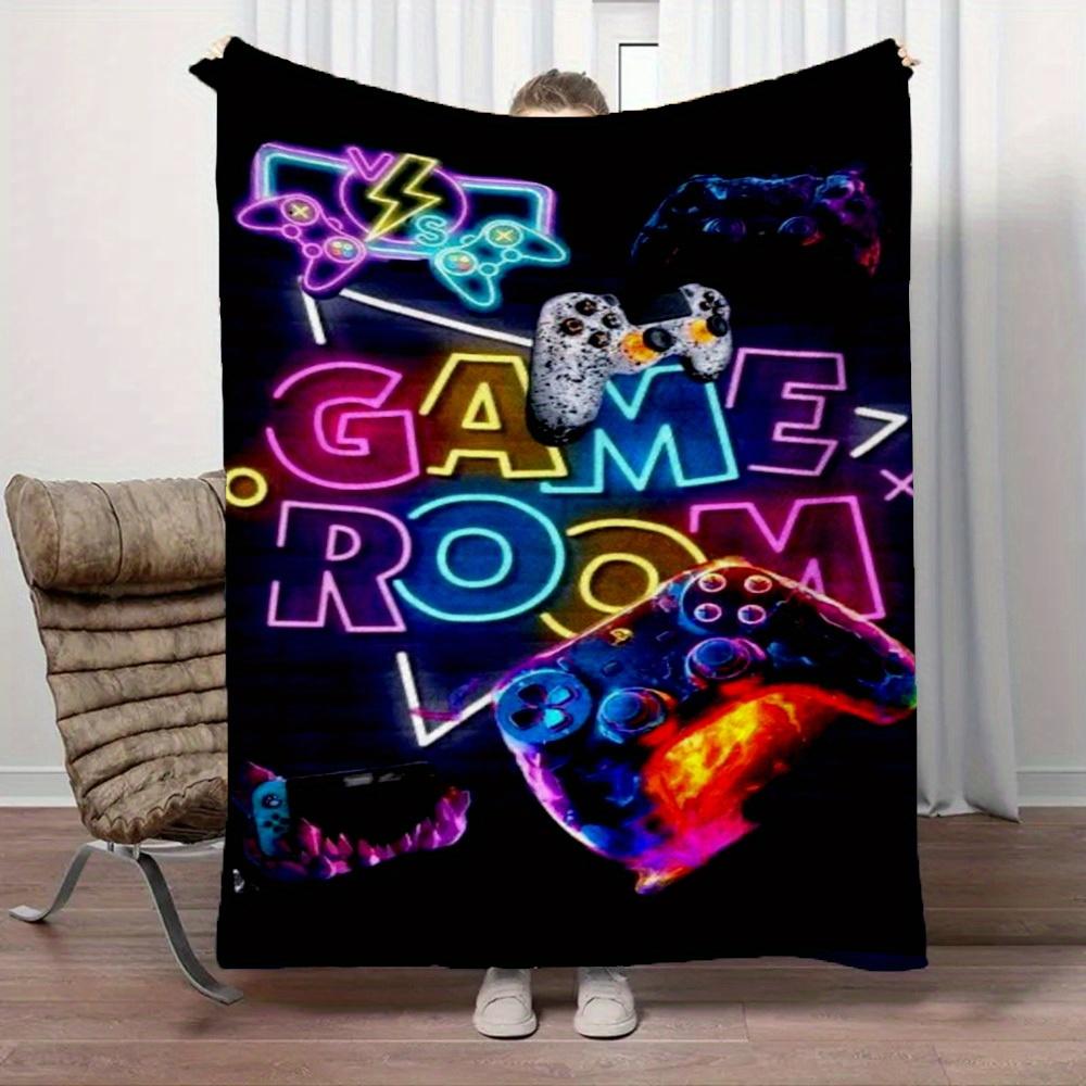 1Pc Game Room Print Flannel Blanket, High quality Digital Printing, Comfortable for All Seasons, Home DecorGifts821021