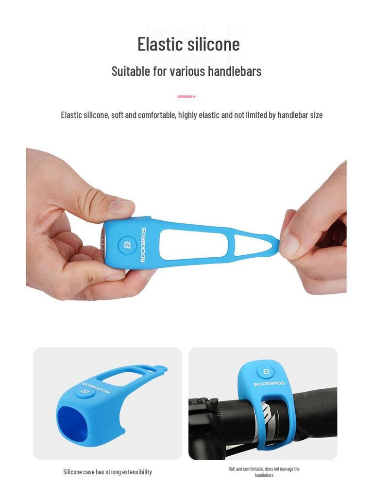 ROCKBROS Electric Horn for Mountain and Fixed Gear Bikes - Stylish Cycling Bell