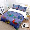 Cartoon Llamas With Cactus Background Print Bedding Set 1 Duvet Cover 2 Pillowcases For Adult And Children Luxury Gift Full Size