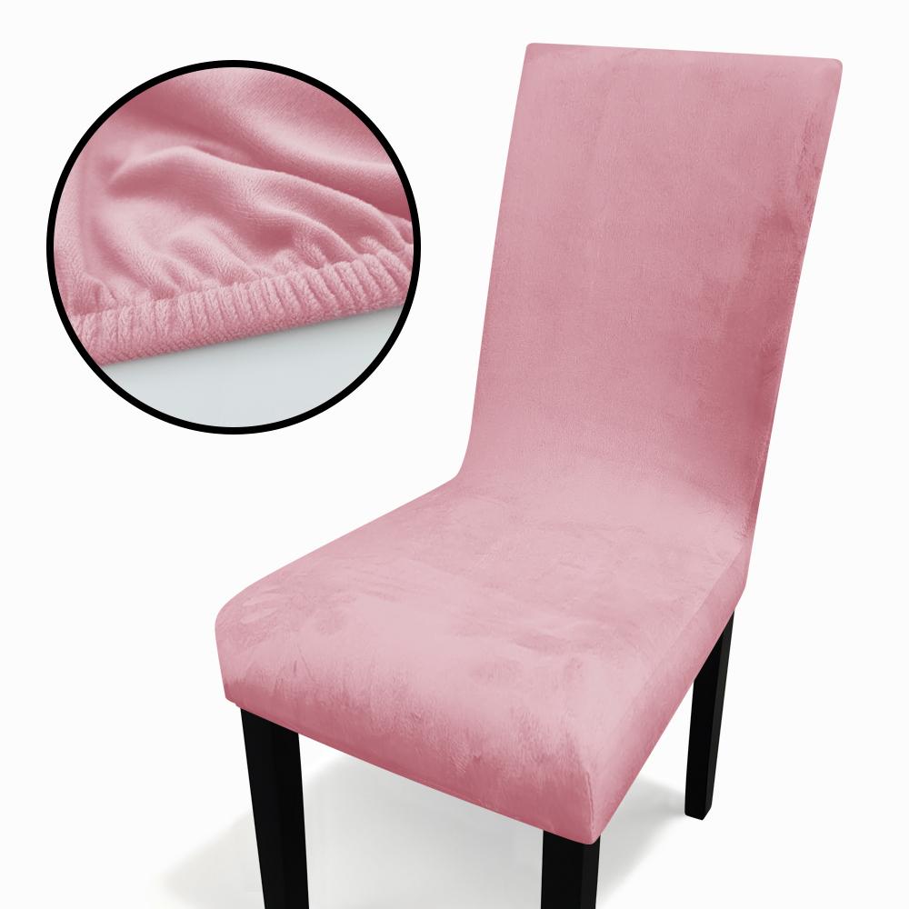 Coprisedie Invernali in Morbido Velluto Spesso Monocolore Coprisedile per Sedia Elasticizzato Coprisedia per Sala da Pranzo Ufficio Banchetto Ristorante