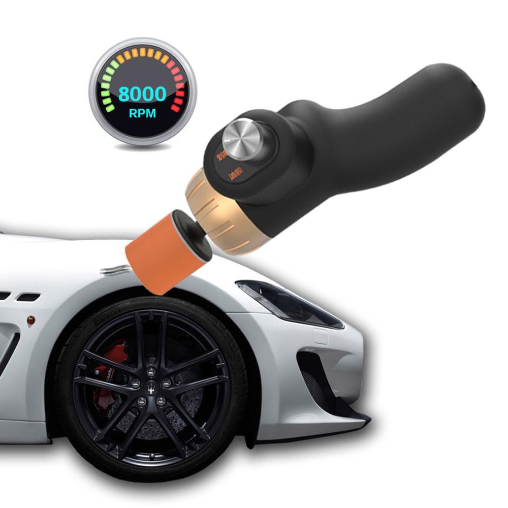 Car Electric Polisher Cleaning Polishing Waxing Machine Automobile Surface Scratch Repair Tool Mini Adjustable Speed 8000r Set