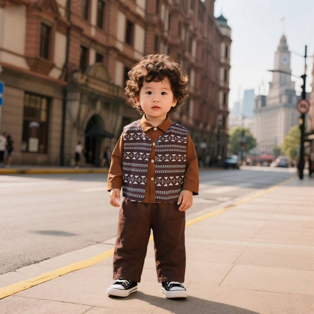 Kids Casual Long-Sleeve Set, Comfortable Daily Wear Outfits