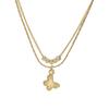 New 925 Sterling Silver Double Layer Butterfly Necklace Simple Women Pendant Personalized Choker Birthday Gift Exquisite Jewelry