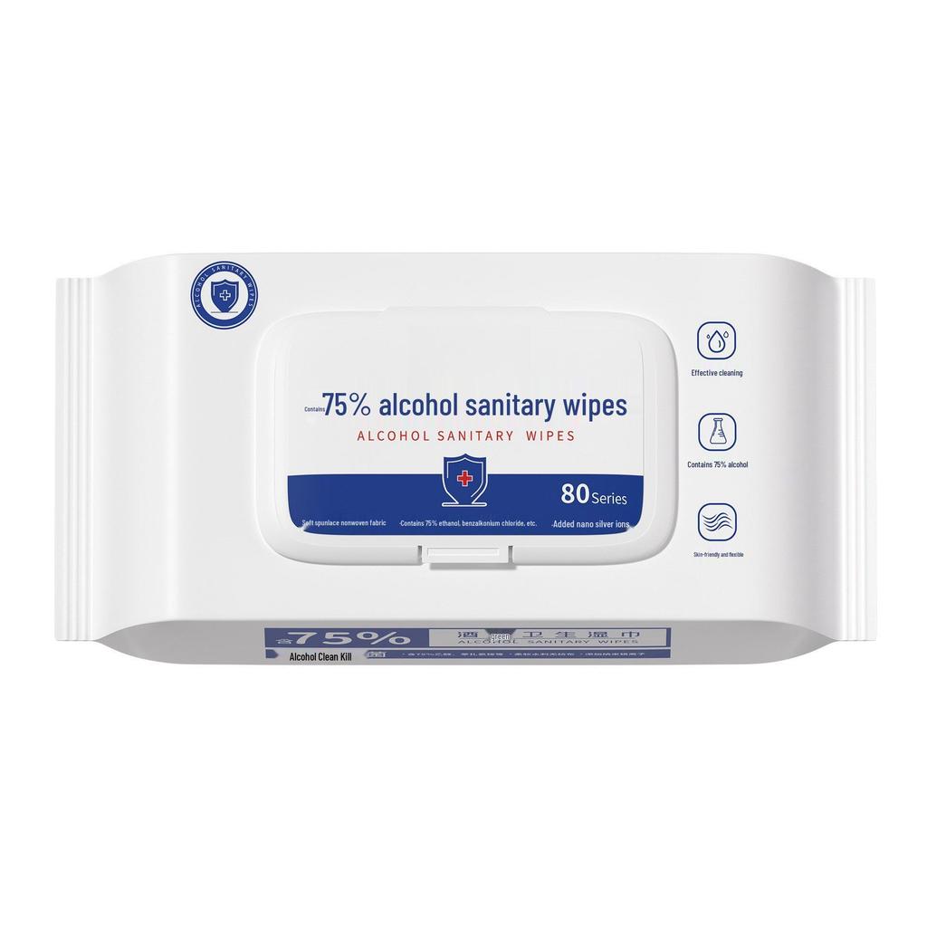 Pocket-Sized Travel Alcohol Wipes - 8 Portable Packs for Cleaning & Hygiene