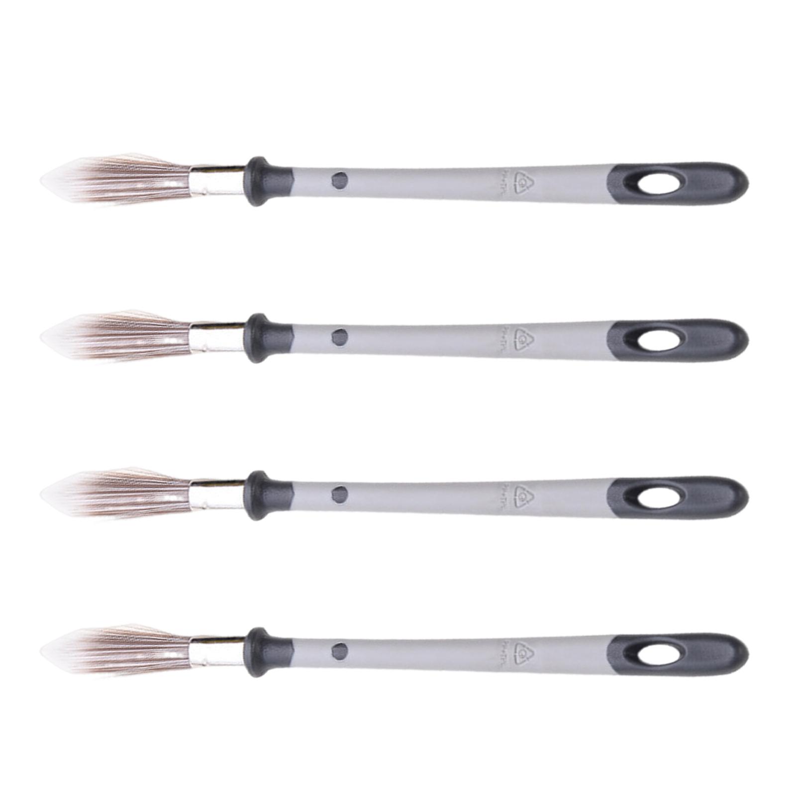 

4Pieces Corner Paint Brushes Designs for Seamless Edging on Wall and Furniture Hardware Practical Brushes Daily Use