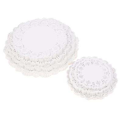 150 Stück Runde Papierdeckchen Spitzenkrempe Cupcake-Pad für frittierte Lebensmittel Dessert Cookies Party Hochzeit Keks Kuchen Geschirr Cup Pad