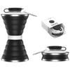 500mL New Portable Silicone Sports Foldable Water Bottle Soft Kettle Food Grade Silicone Folding Cup Water Drinking Bottle Cup