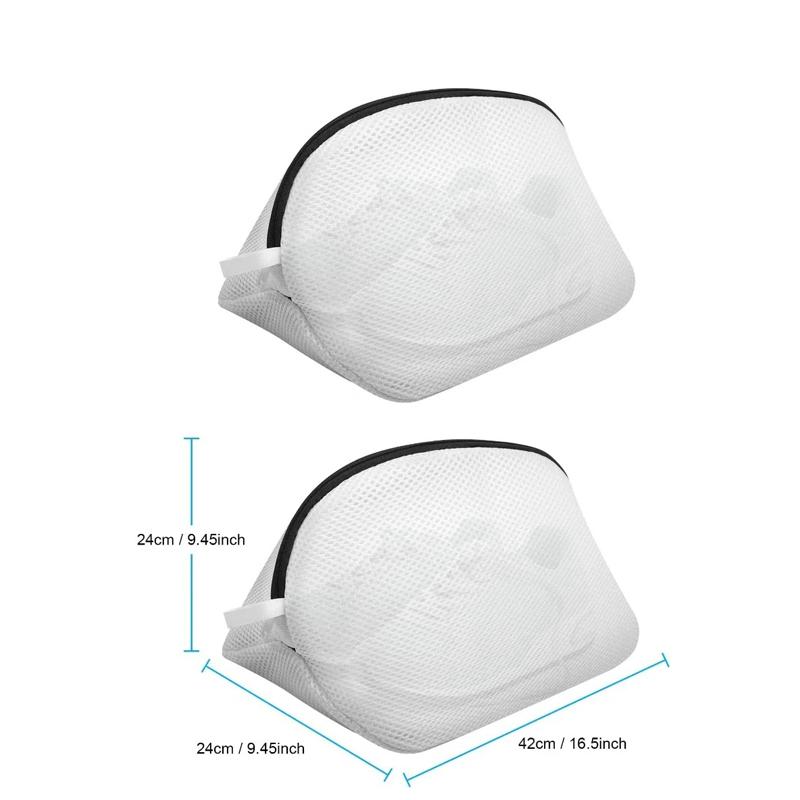 1/2pc Mesh Laundry Bag Washing Machine Shoes Bag with Zips Travel Shoe Storage Bags Protective Clothes Storage Box Organizer Bag