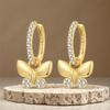 Orstarry 925 Sterling Silver 18k Golden Butterfly Insect Drop Earrings Women Earrings Birthday Party Jewelry Fine Original Gifts