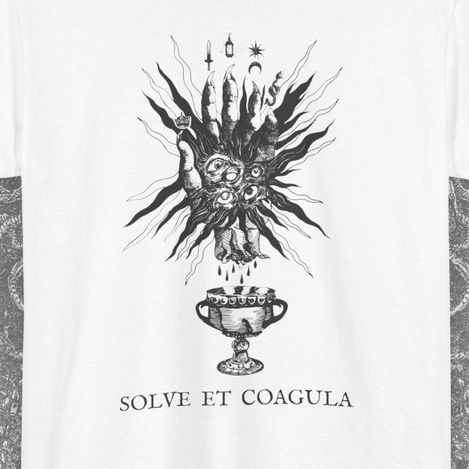 Solve et Coagula Shirt Unisex, Occult Alchemy Esoteric Tee, Aleister Crowley Robe, Hermetic Symbolism Goth Clothing | Dark Design XL