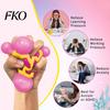 Decompressing Hand Toy Colorful Grid Stress Ball, TPR Slow Rising Fidget for Anxiety Relief, Relief Ball Soft Squeeze Decompression Office