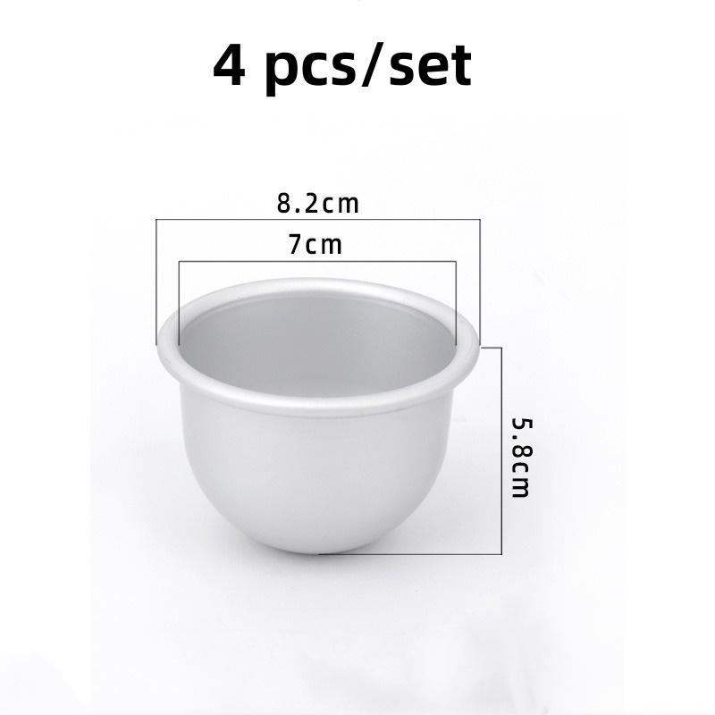 4pcs or 2 Pcs Set Round Bath Bomb Molds Aluminum Alloy Ball Sphere Bath Bomb Mold Cake Baking Pastry Mould DIY Bathing Tool