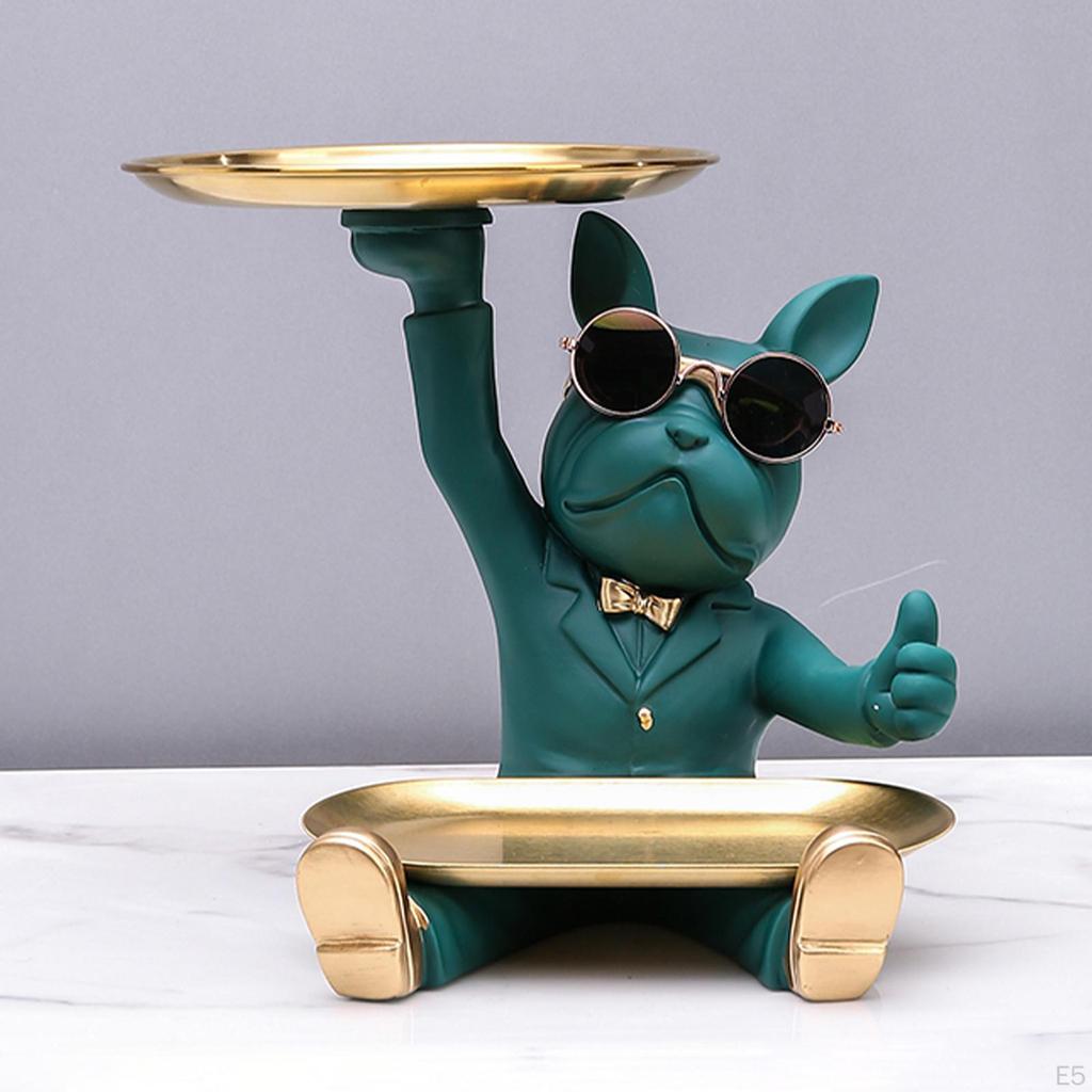 Elegantní Butler Socha Psí socha Úschovna šperků Figurka zvířat Držák na stůl do chodby