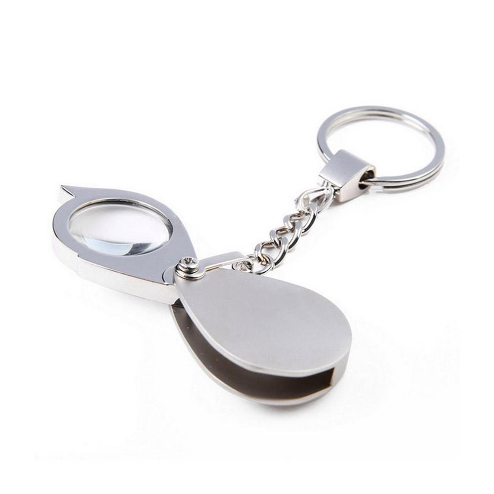 15X Handheld Mini Folding Magnifier Portable HD Key Chain Magnifiers Magnifying Glass Lens Durable Glass Loupe Pocket Tools