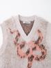2025 Spring Women's European & American V-Neck Jacquard Knit Vest Top