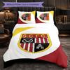 Stoke City Football 3 Piece Bedding Set Soft Duvet Cover Set with Pillowcases Printed Bedroom Decor Set for Home